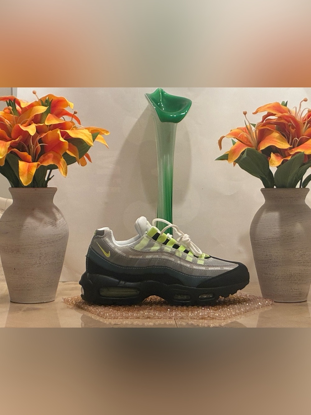 Nike Air Max 95 Sneakers in Gray, Black and Neon Green